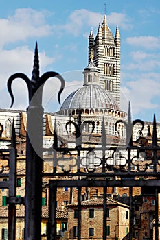 Siena Cathedral`s the tower and the dome