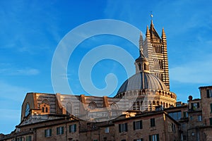 Siena Cathedral and Houses - Tuscany Italy