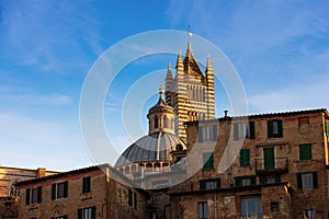 Siena Cathedral and Houses - Tuscany Italy