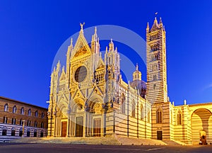 Siena. Cathedral at sunset.