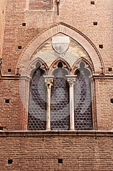 Siena, the city of the Middle Ages in Tuscany, Italy