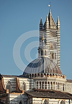 Siena, the city of the Middle Ages in Tuscany, Italy