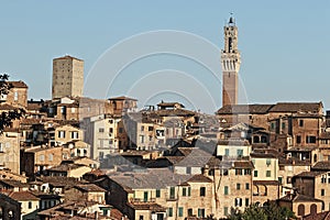Siena, the city of the MIddle Ages in Tuscany, Italy