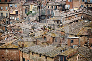 Siena colored roofs and walls