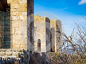 Siena, Italy: Panorama of medieval village of Monteriggioni in Tuscany