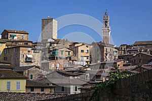 SIENA, ITALY - SEPTEMBER 7, 2016. General view of the city from