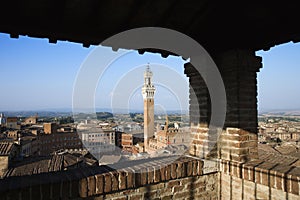 Siena Skyline Viewed From Covered Rooftop