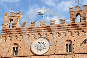 Siena Town Hall (Palazzo Comunale) detail photo