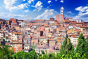 Siena, Tuscany, Italy - Torre del Mangia and the Dome