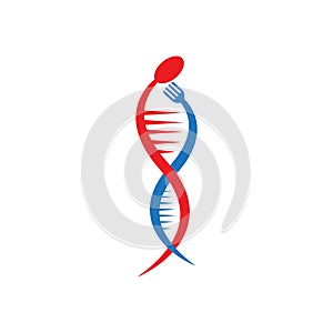 Sience DNA food logo template