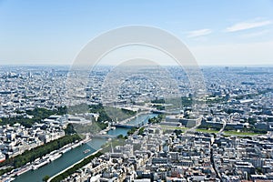 The Siene River in Paris from above