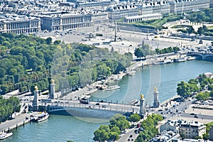 The Siene River in Paris from above