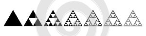Sierpinski triangle evolution steps