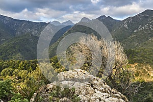 Sierra Blanca. Striations with the Sierra de las Nieves