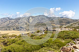 Sierra de Gredos mountains landscape in autumn, Spain. photo