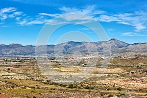 Sierra del Cid landscape scenery near Alicante Alacant mountains in Spain photo