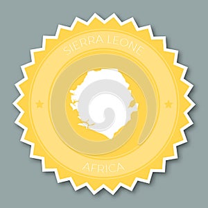 Sierra Leone badge flat design.