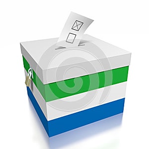 Sierra Leone - ballot box, voting concept - 3D illustration