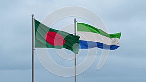 Sierra Leone and Bangladesh flag