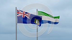 Sierra Leone and British Virgin Islands flag