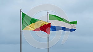 Sierra Leone and Congo-Brazzaville flag