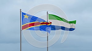 Sierra Leone and Democratic Republic of the Congo flag