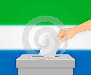 Sierra Leone election banner background. Template for your design