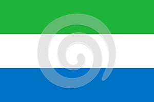 Sierra Leone flag simple illustration for independence day or election