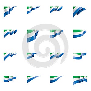 Sierra Leone flag, vector illustration on a white background.