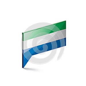Sierra Leone flag, vector illustration on a white background.