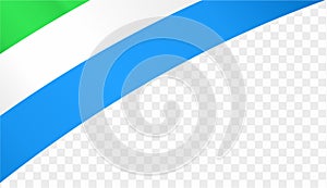 Sierra Leone flag wave isolated on png or transparent background vector illustration