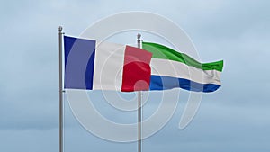 Sierra Leone and France flag