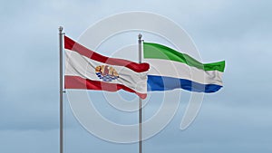 Sierra Leone and French Polynesia flag