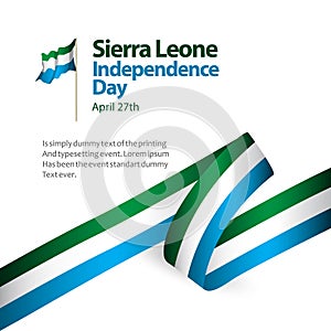 Sierra Leone Independence Day Vector Template Design Illustration