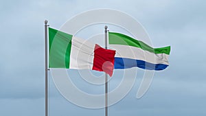 Sierra Leone and Italy flag