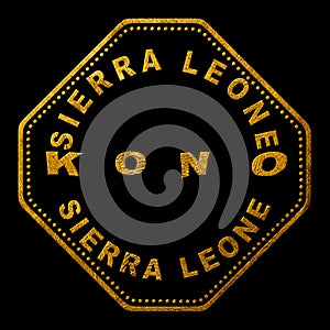Sierra Leone Kono Seal Map Design