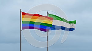 Sierra Leone and LGBT movement also Gay Pride flag