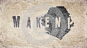 Sierra Leone Makeni Typography Map