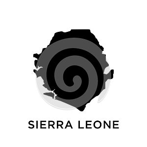 Sierra Leone map icon vector trendy