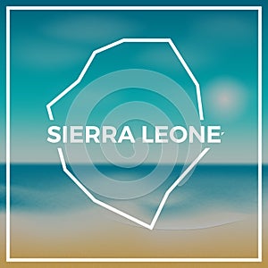 Sierra Leone map rough outline against the.