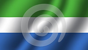 Sierra leone national wavy flag vector illustration