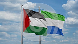 Sierra Leone and Palestine two flags