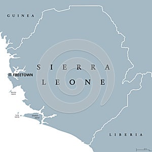 Sierra Leone political map photo