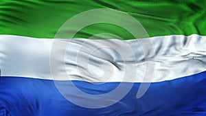 SIERRA LEONE Realistic Waving Flag Background