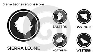 Sierra Leone regions icons.