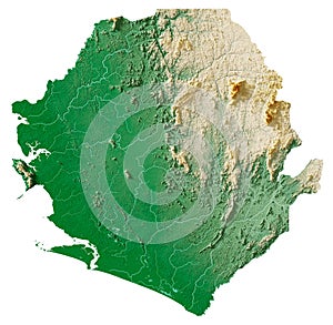 Sierra Leone relief map