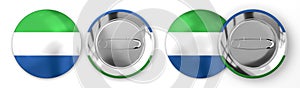 Sierra Leone - round badges with country flag on white background photo