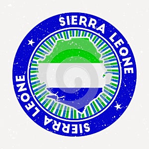 Sierra Leone round stamp. photo