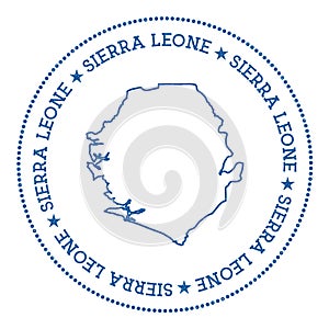 Sierra Leone vector map sticker.