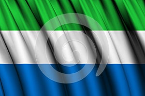 Sierra Leone waving flag illustration.